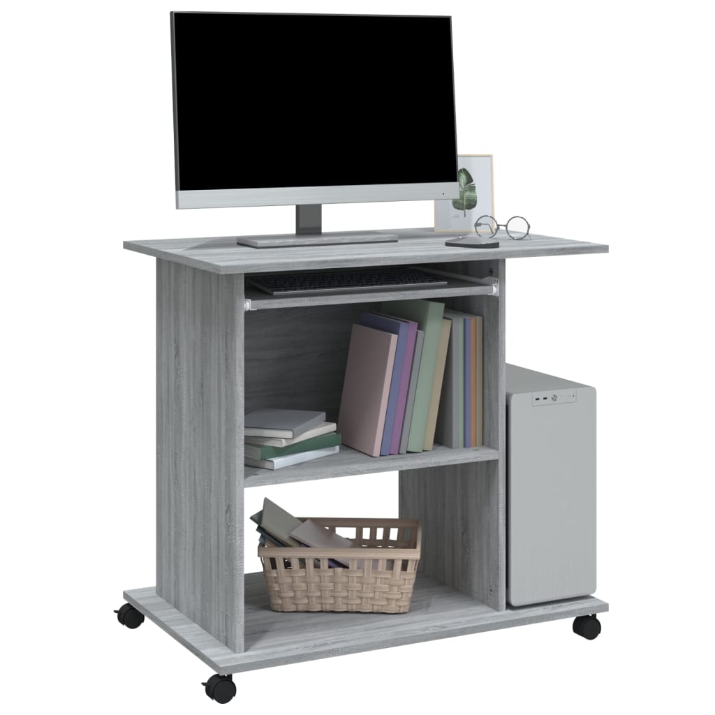 Desk Gray Sonoma 80x50x75 cm Wood Material