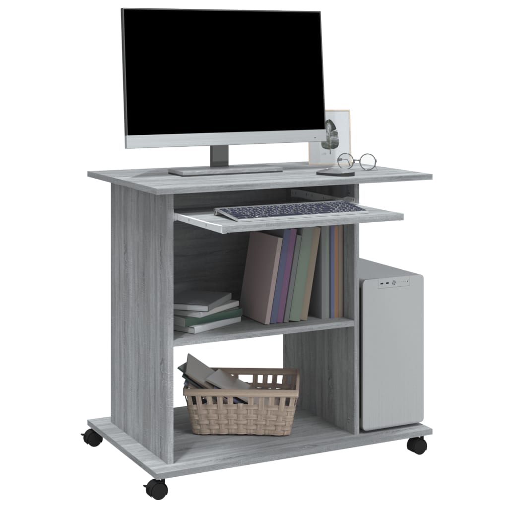 Desk Gray Sonoma 80x50x75 cm Wood Material