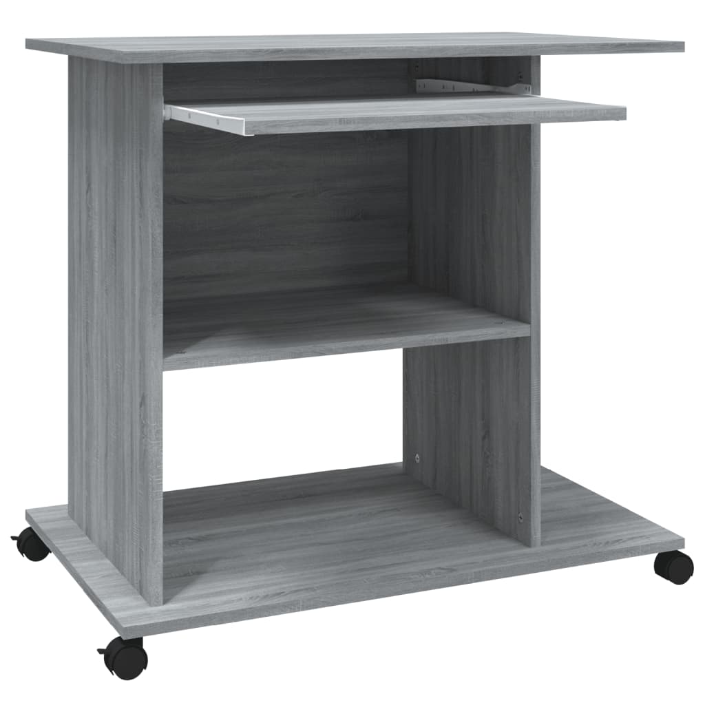 Desk Gray Sonoma 80x50x75 cm Wood Material