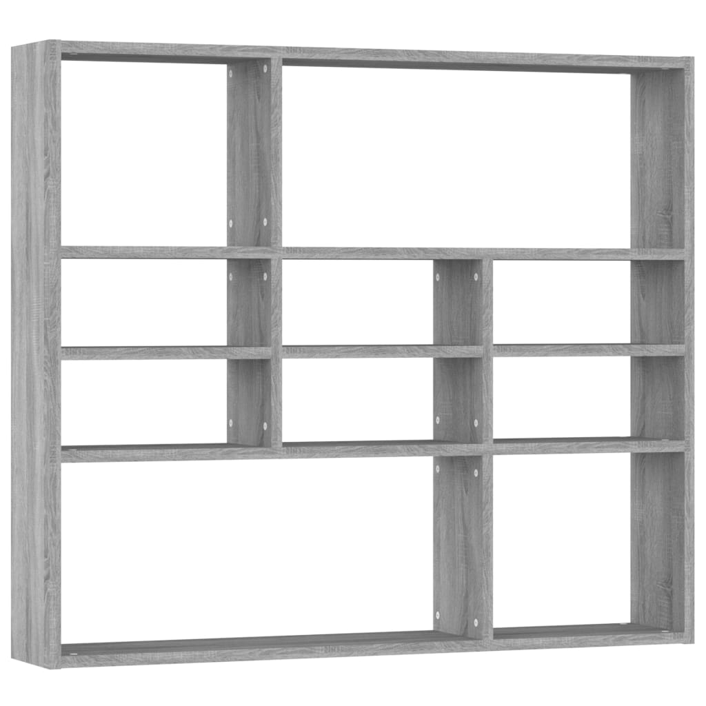 Wall shelf Grey Sonoma 90x16x78 cm wood material
