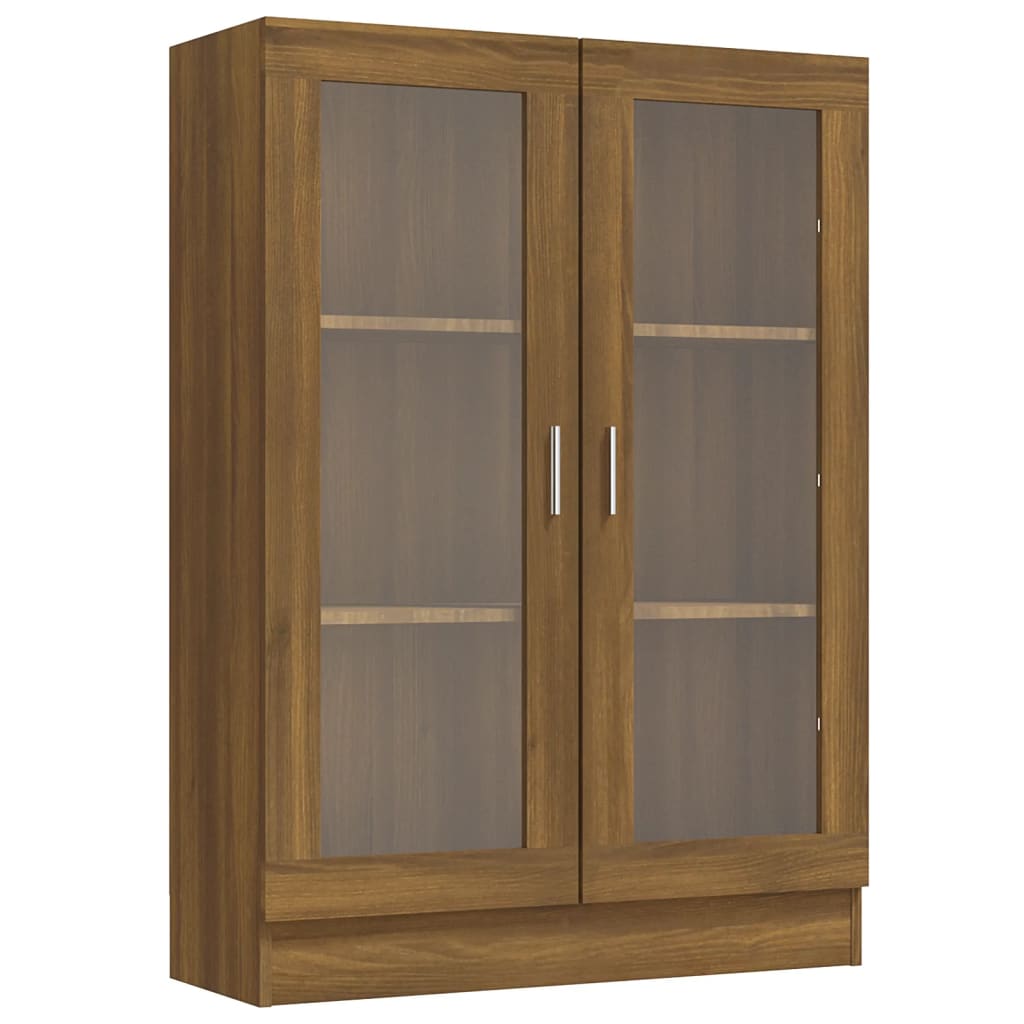 Display Cabinet Brown Oak Look 82.5x30.5x115cm Wood Material