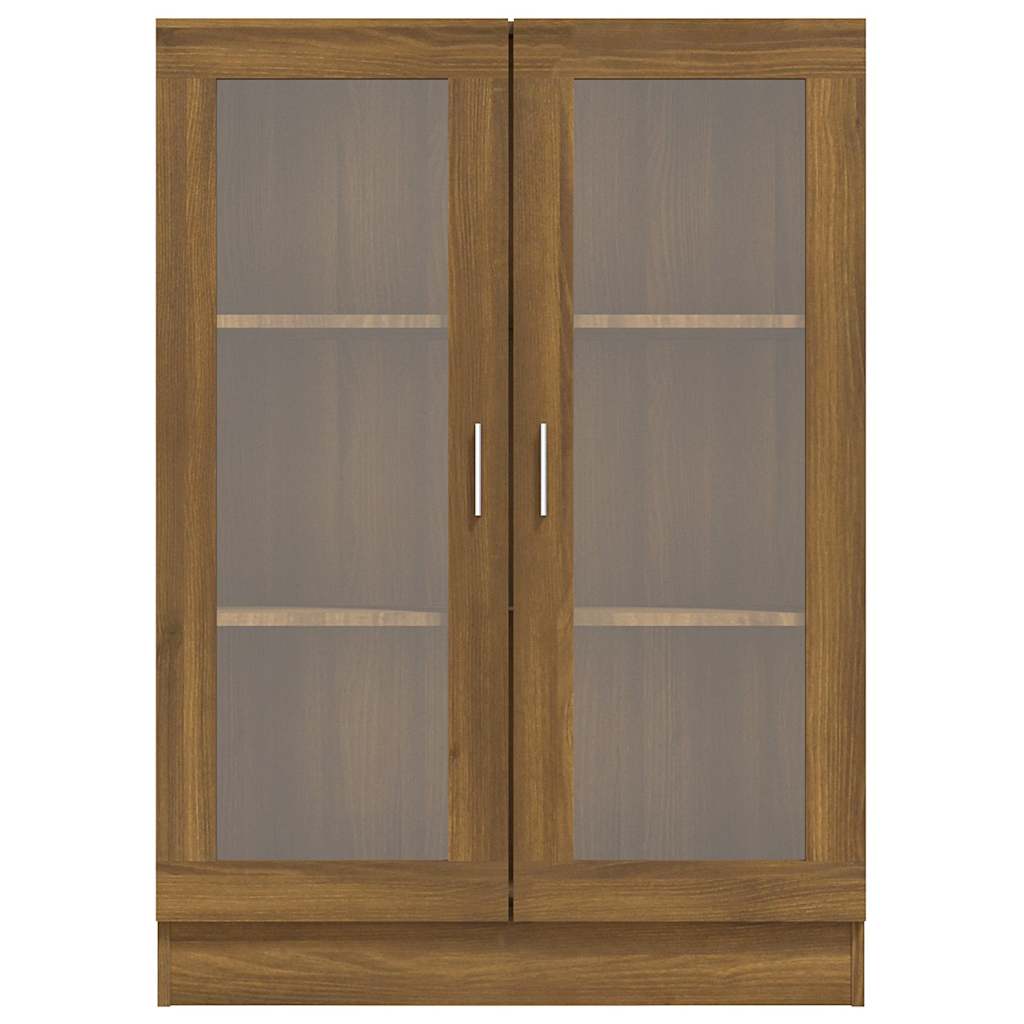 Display Cabinet Brown Oak Look 82.5x30.5x115cm Wood Material