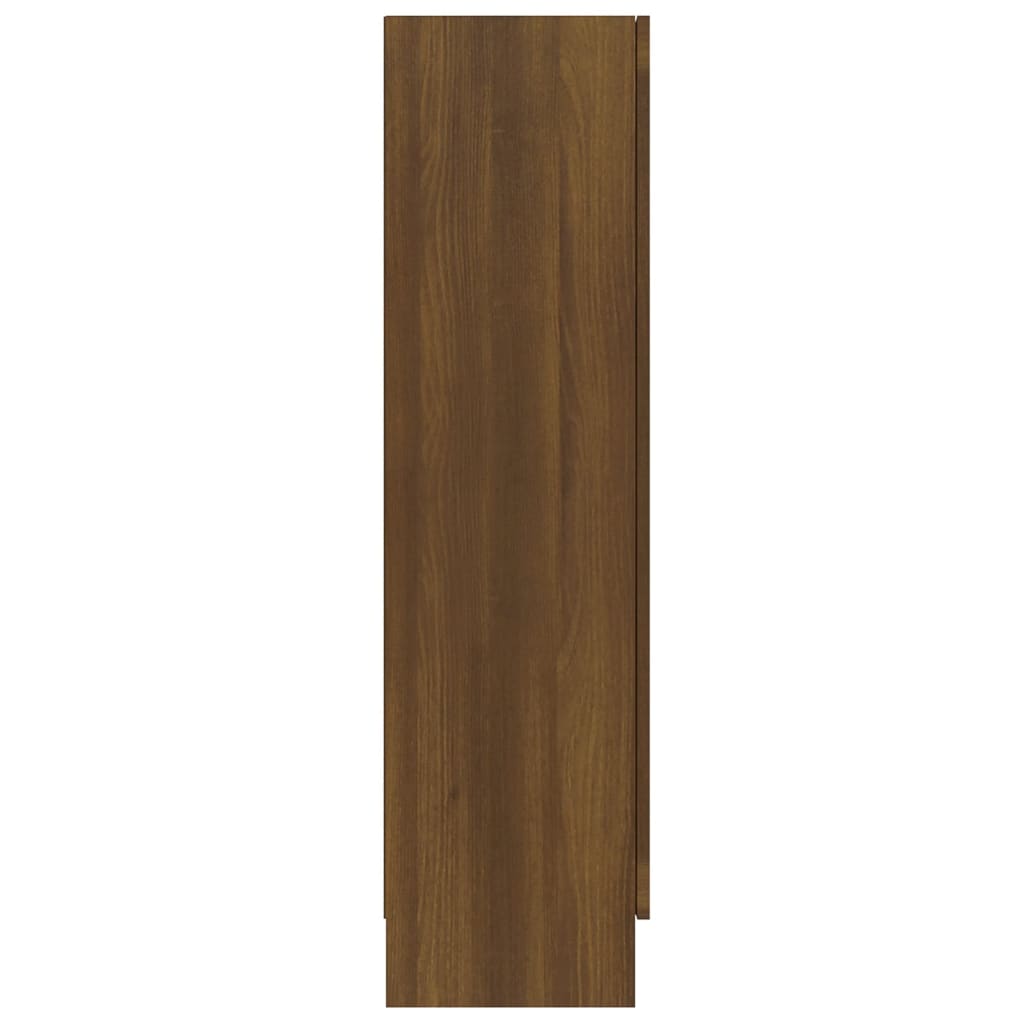 Display Cabinet Brown Oak Look 82.5x30.5x115cm Wood Material