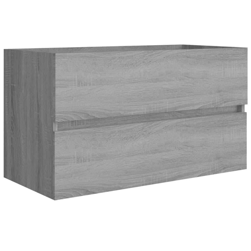 Washbasin Cabinet Grey Sonoma 80x38.5x45 cm Wood Material