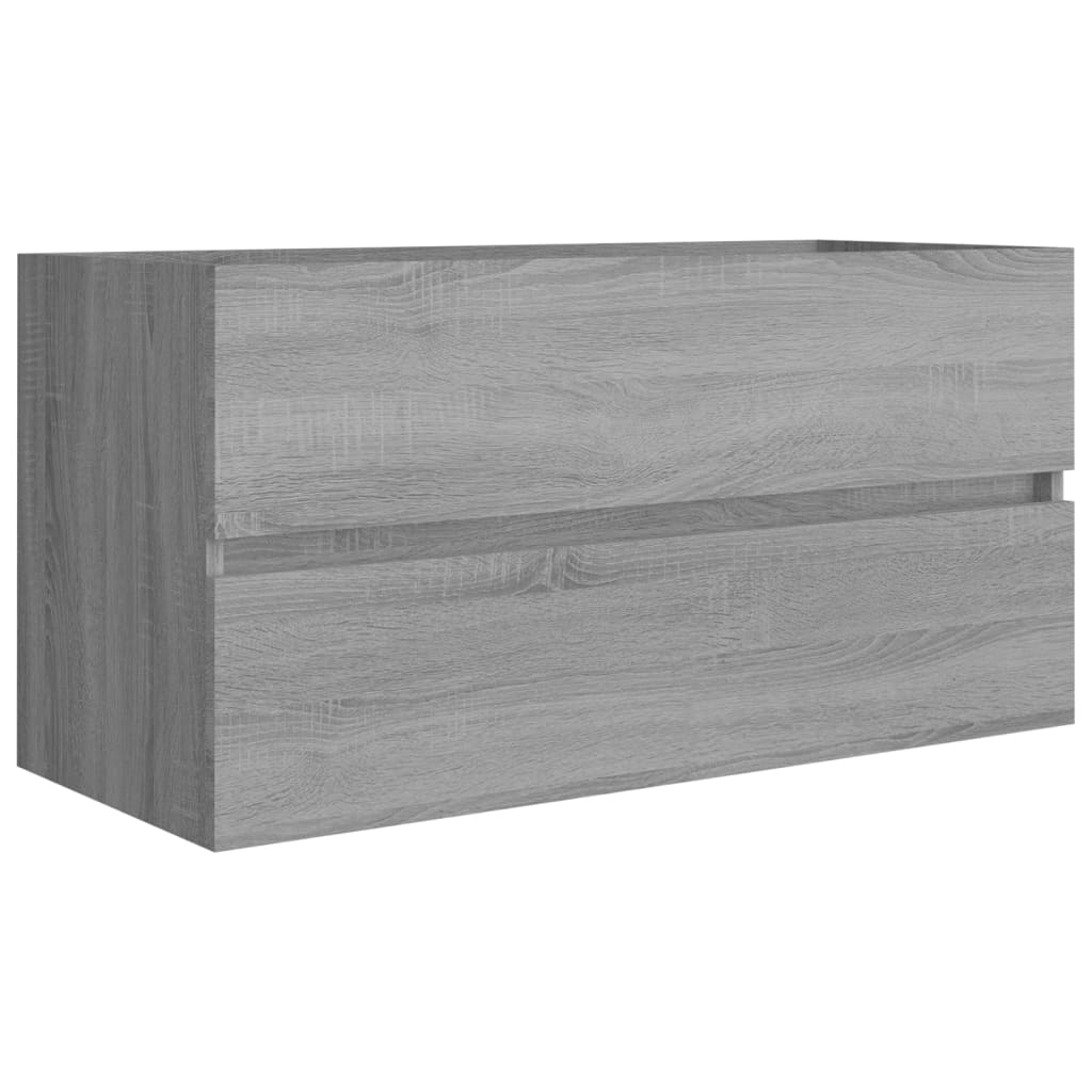 Washbasin Cabinet Grey Sonoma 90x38.5x45 cm Wood Material