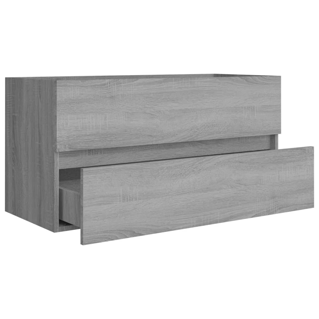 Washbasin Cabinet Grey Sonoma 90x38.5x45 cm Wood Material