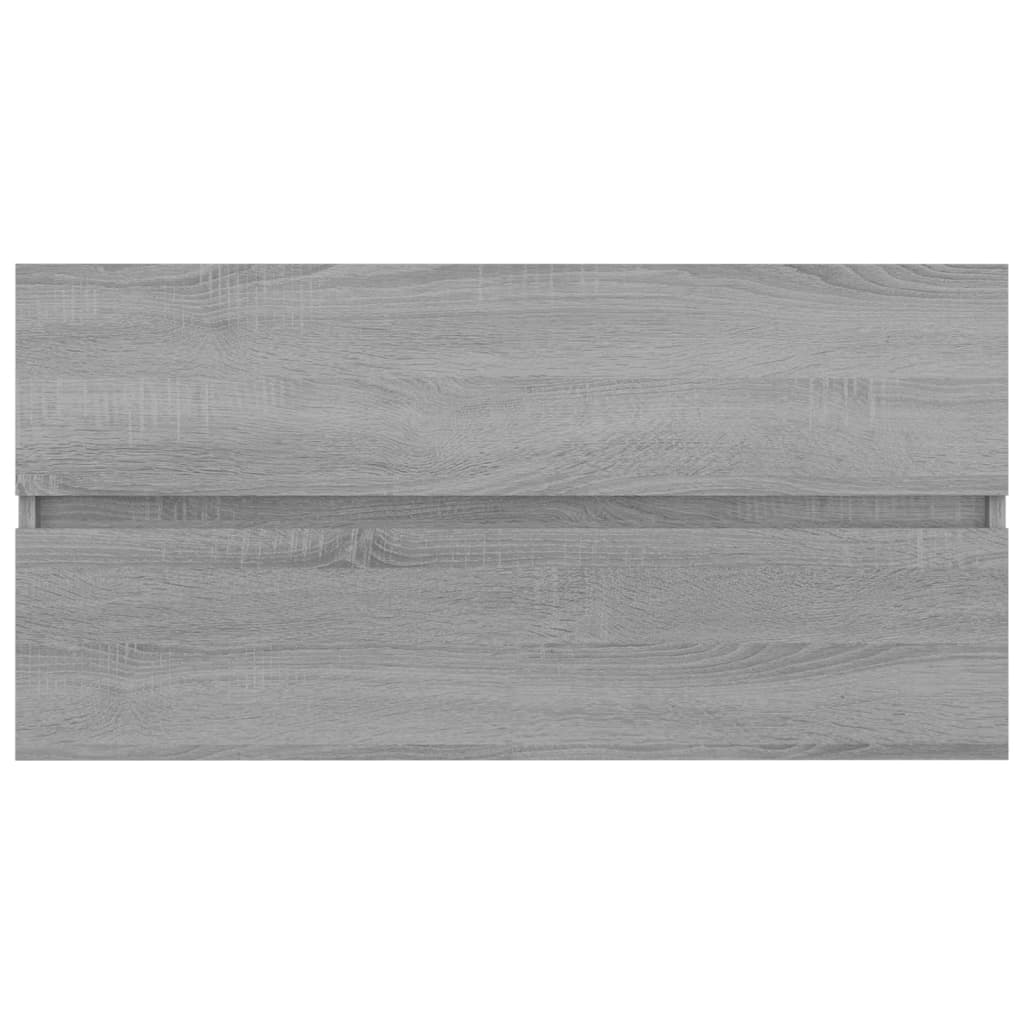 Washbasin Cabinet Grey Sonoma 90x38.5x45 cm Wood Material