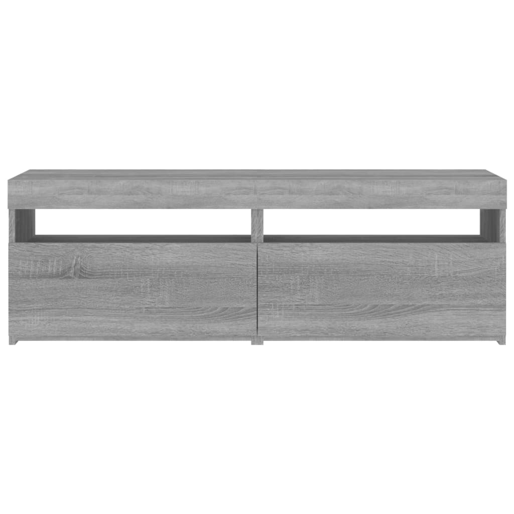Meubles TV 2 pcs avec lumières LED Gris Sonoma 60x35x40 cm