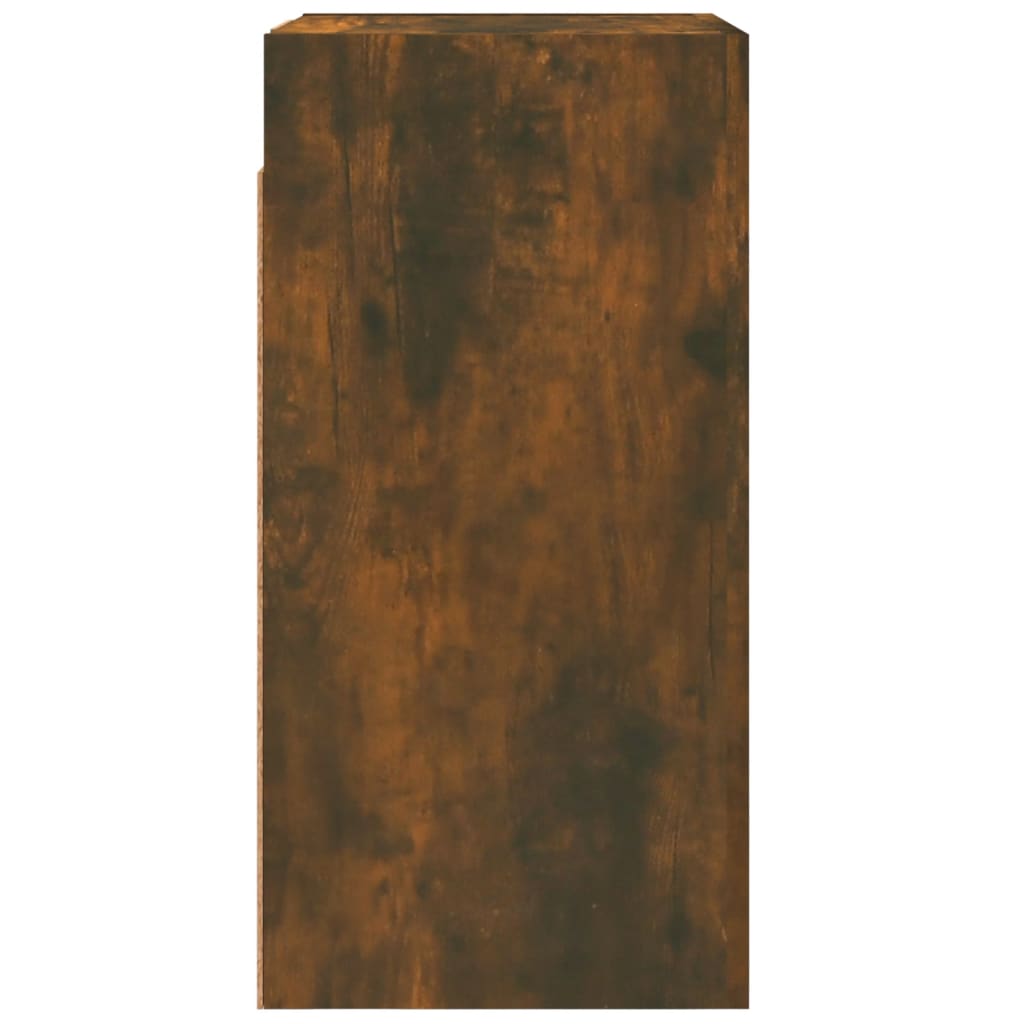 Meuble TV chêne fumé 30,5x30x60 cm matériau bois
