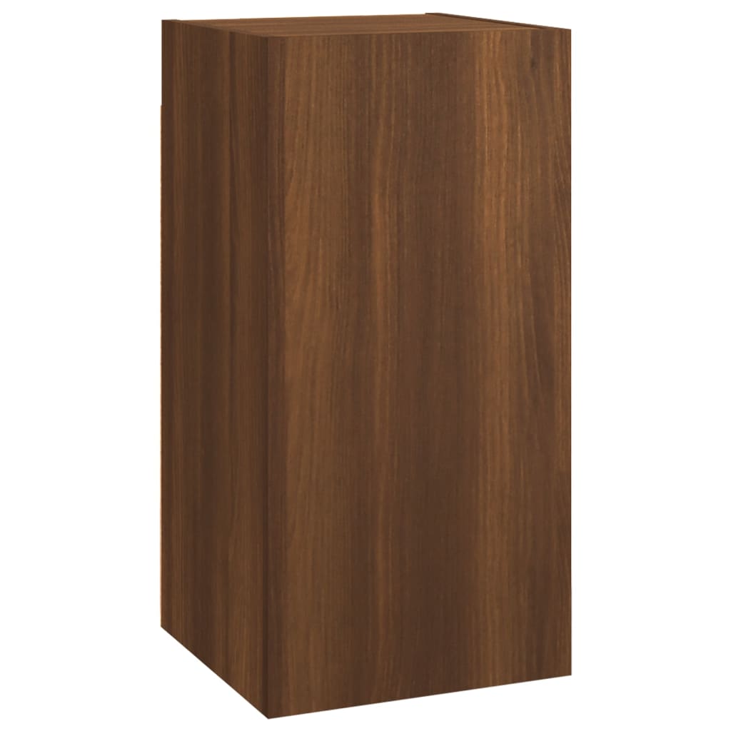 Meubles TV 2 pièces aspect chêne brun 30,5x30x60 cm