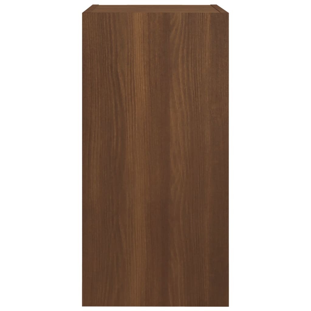 Meubles TV 2 pièces aspect chêne brun 30,5x30x60 cm