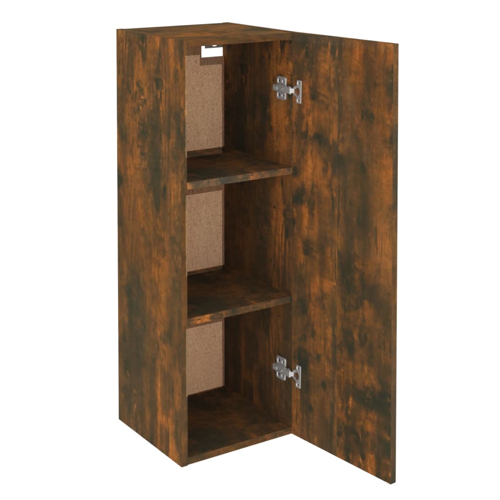 Meuble TV chêne fumé 30,5x30x90 cm matériau bois