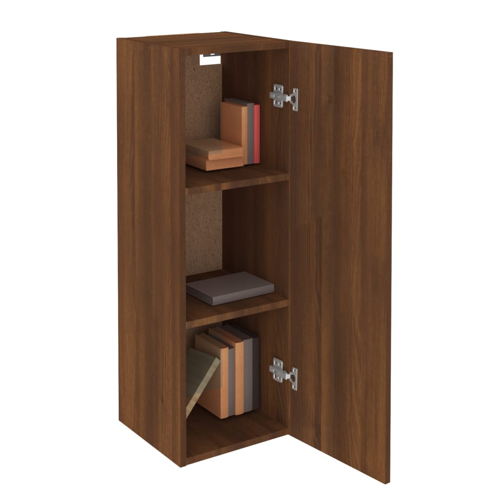 Meubles TV 2 pièces aspect chêne brun 30,5x30x90 cm