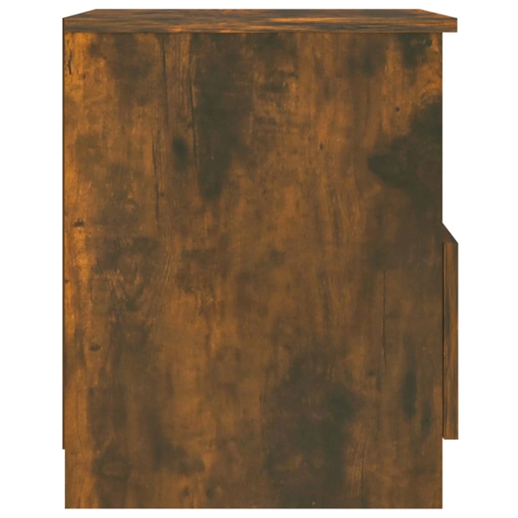 Tables de chevet 2 pcs. chêne fumé 40x40x50 cm matériau bois