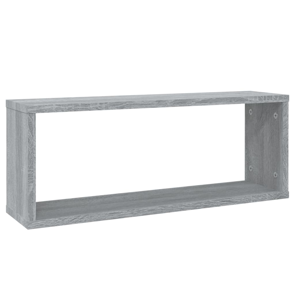 Cube shelves 4 pcs. Gray Sonoma 60x15x23 cm wood material