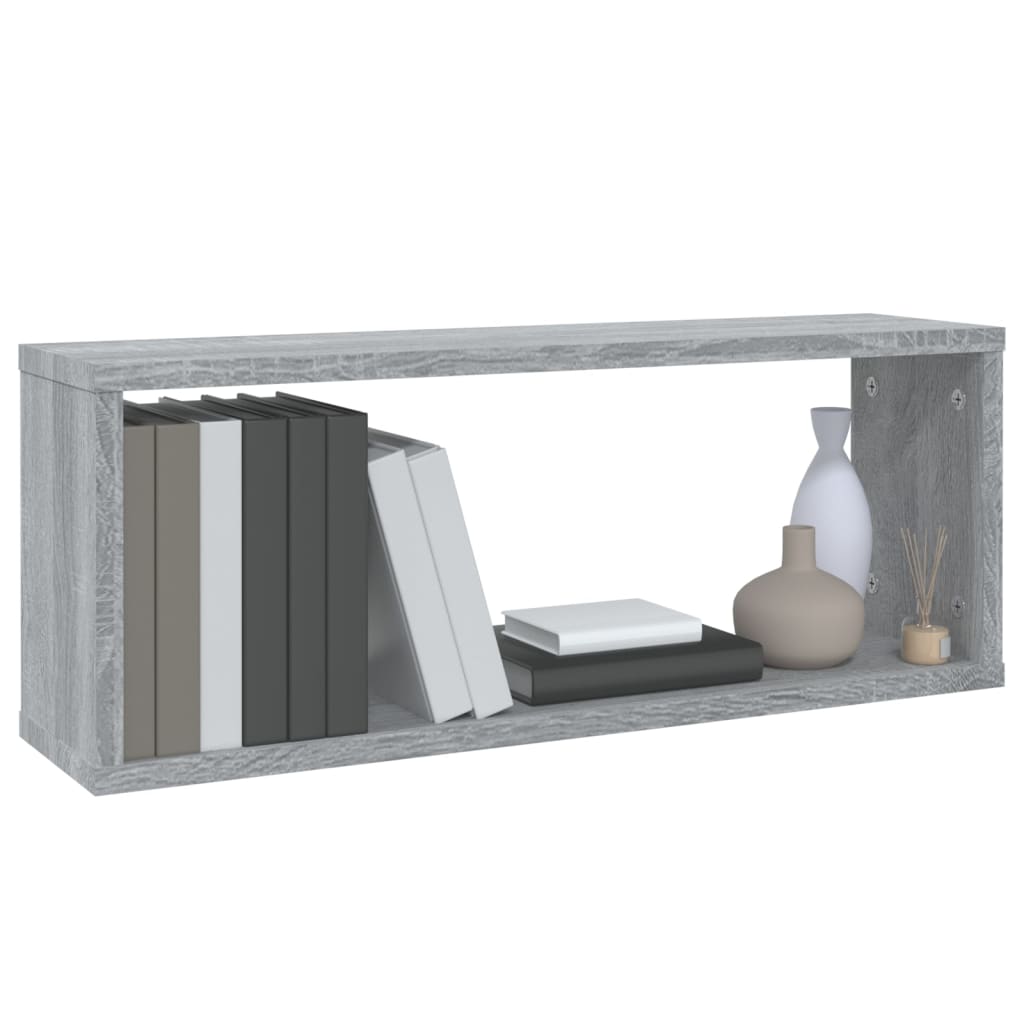 Étagères cubiques 6 pcs. Gris Sonoma 60x15x23 cm matériau bois