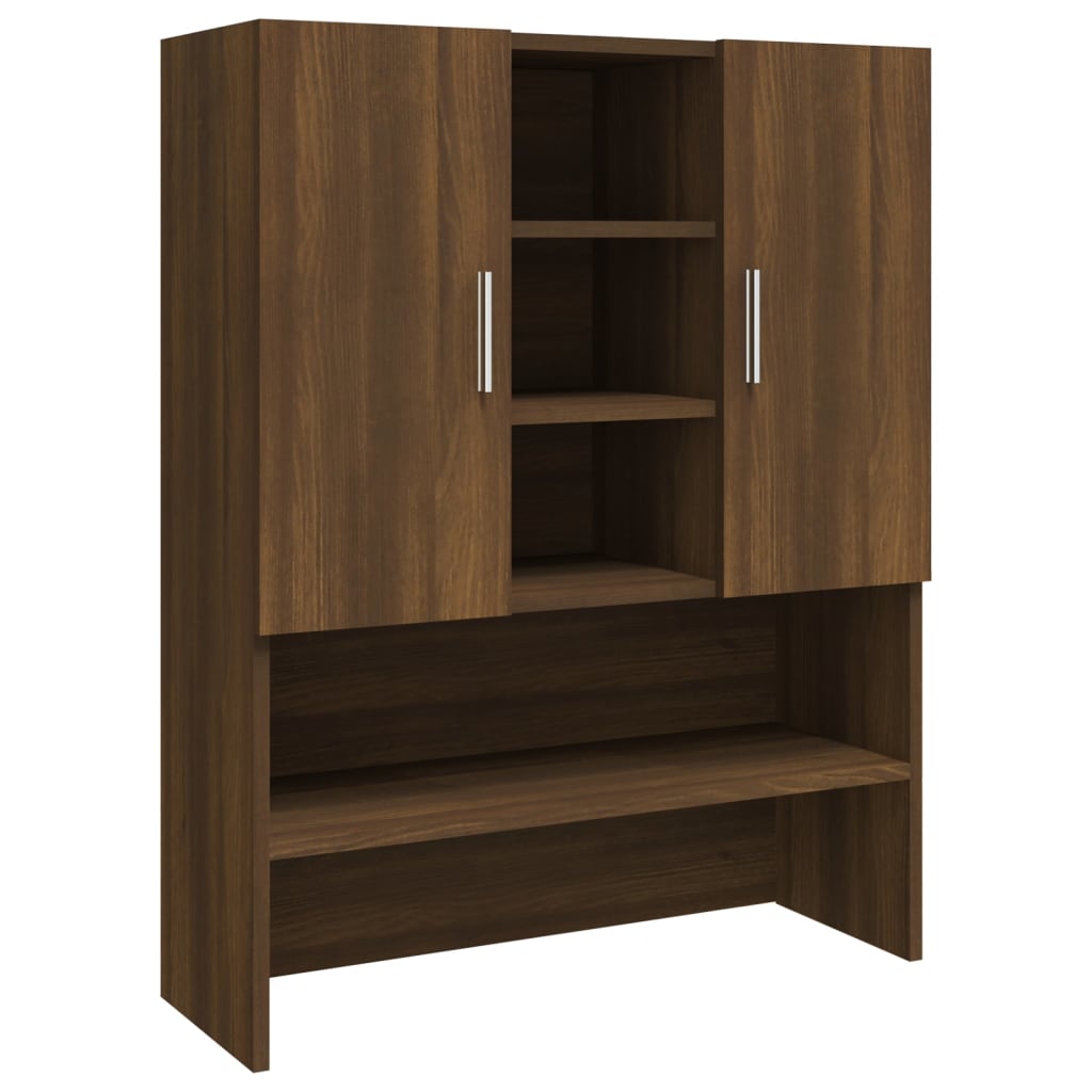 Washing Machine Cabinet Brown Oak Look 70.5x25.5x90 cm