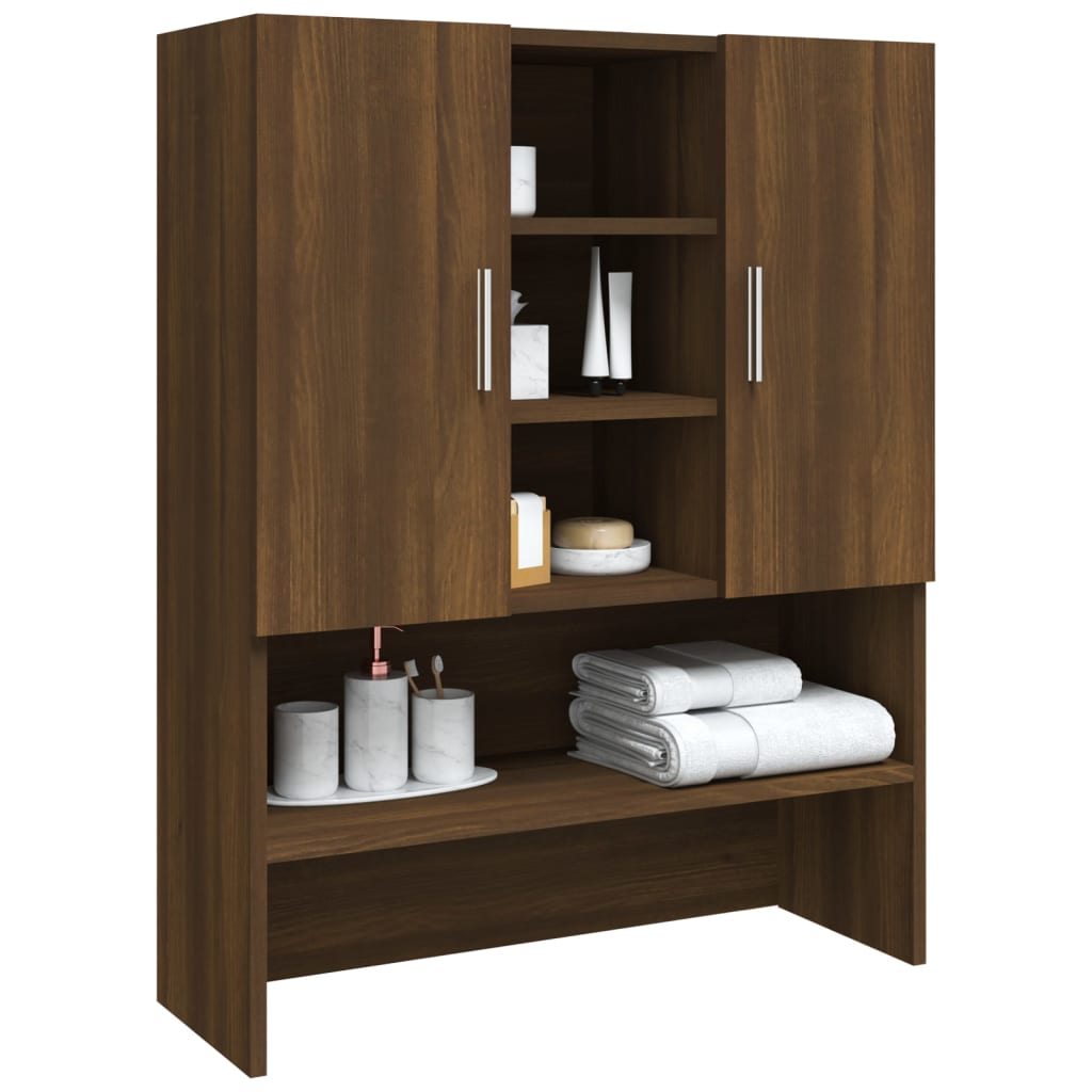 Washing Machine Cabinet Brown Oak Look 70.5x25.5x90 cm