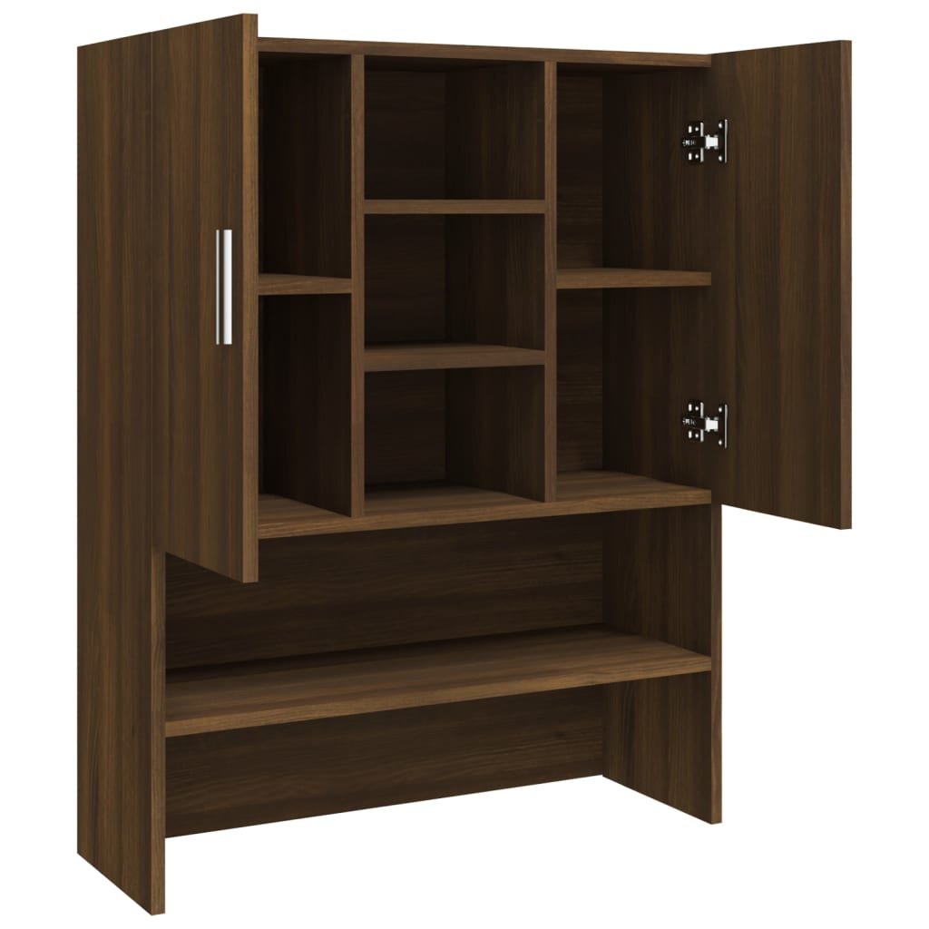 Washing Machine Cabinet Brown Oak Look 70.5x25.5x90 cm