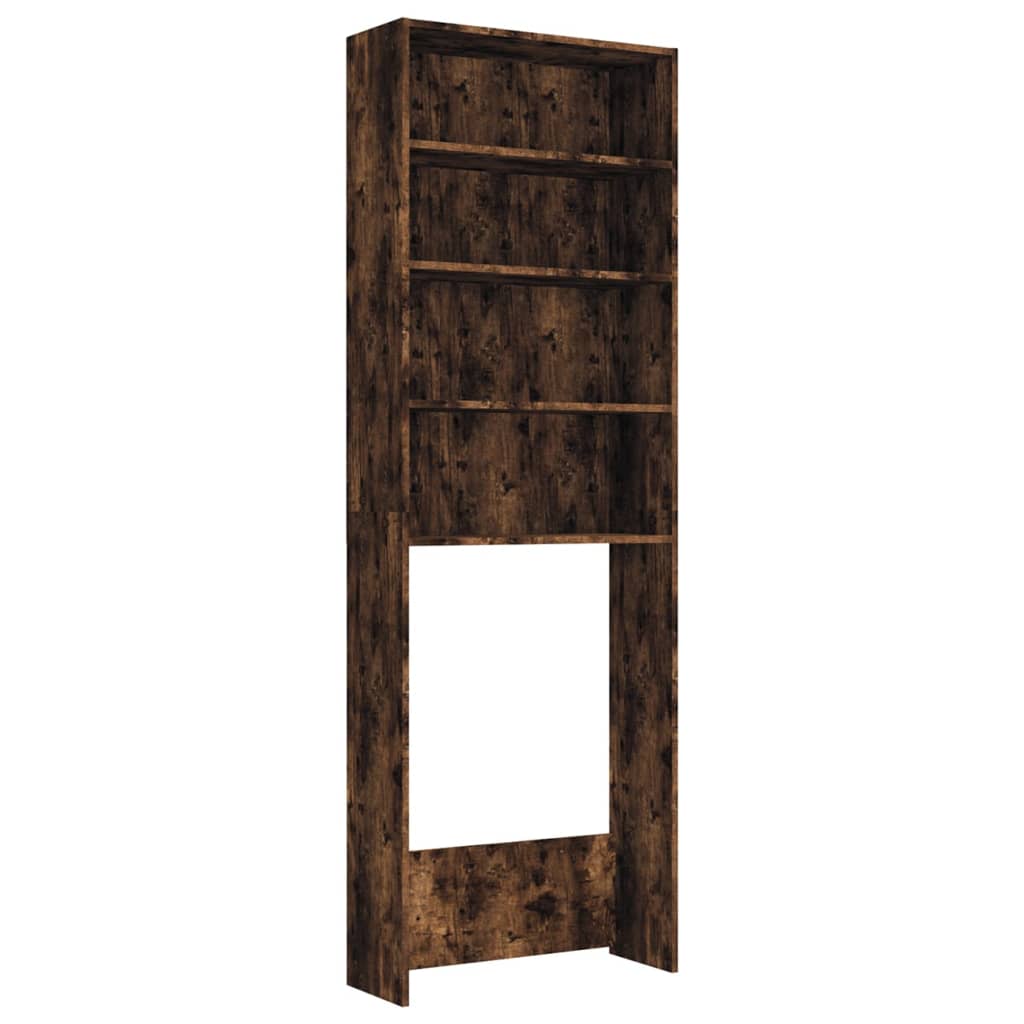 Washing machine cabinet smoked oak 64x24x190 cm