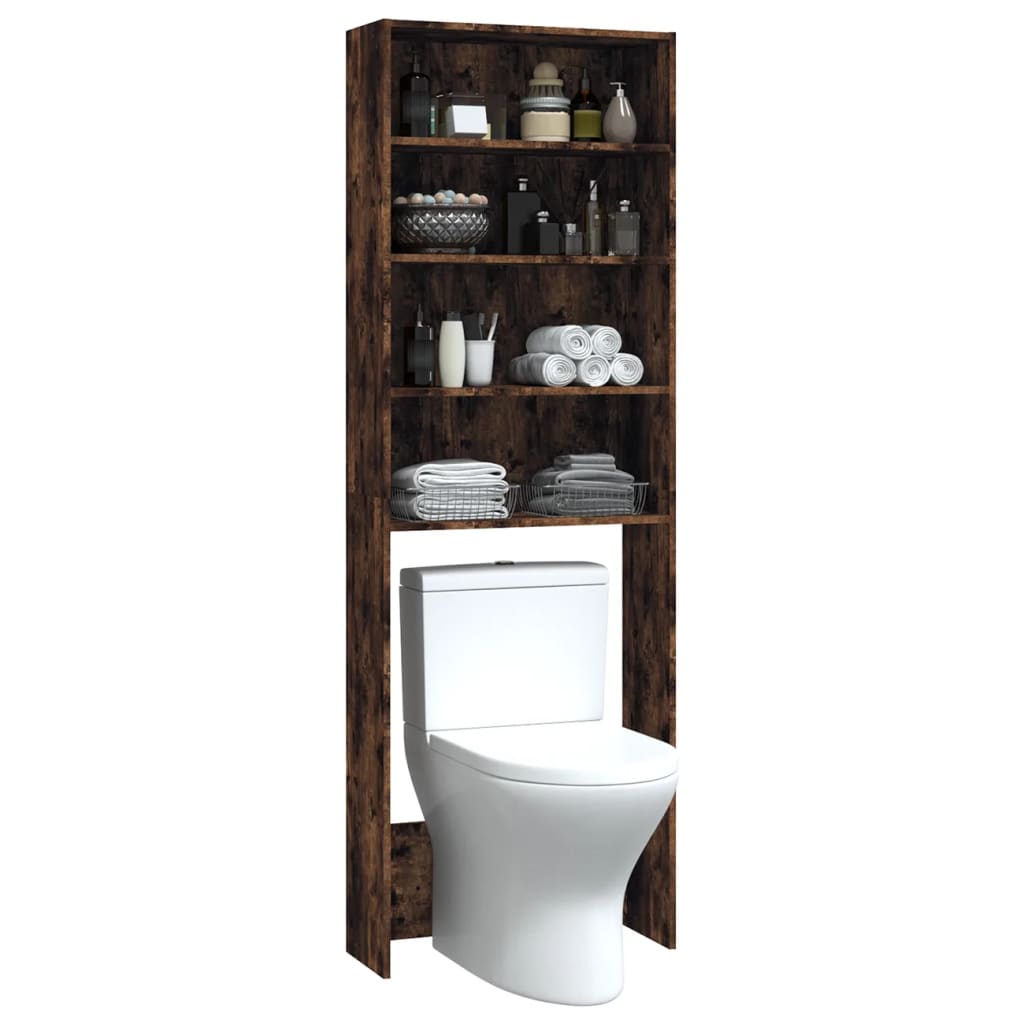 Washing machine cabinet smoked oak 64x24x190 cm