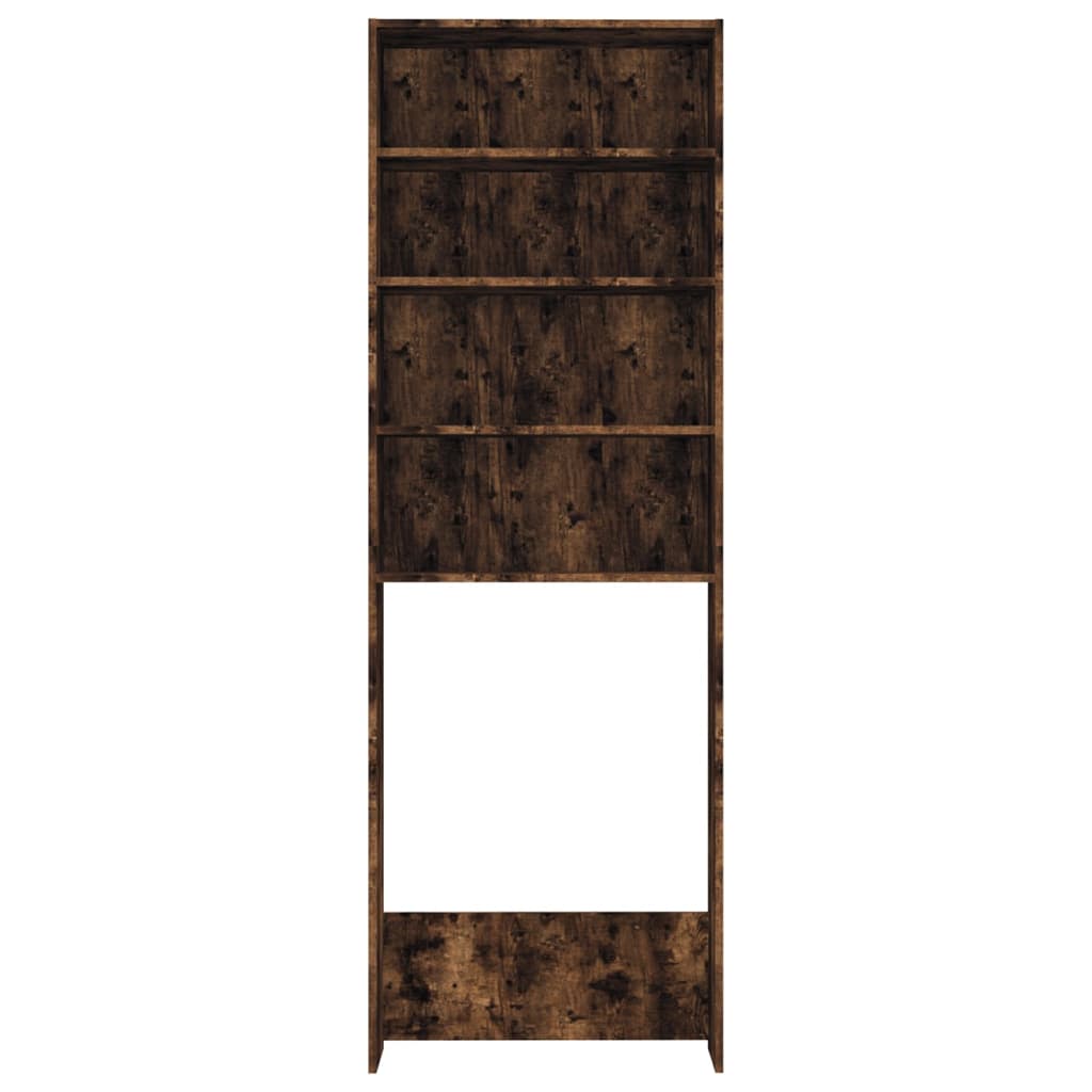 Washing machine cabinet smoked oak 64x24x190 cm