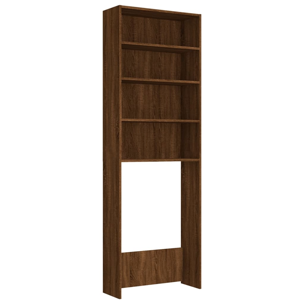 Washing Machine Cabinet Brown Oak Look 64x24x190 cm