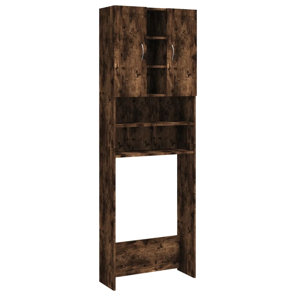 Washing machine cabinet smoked oak 64x25.5x190 cm