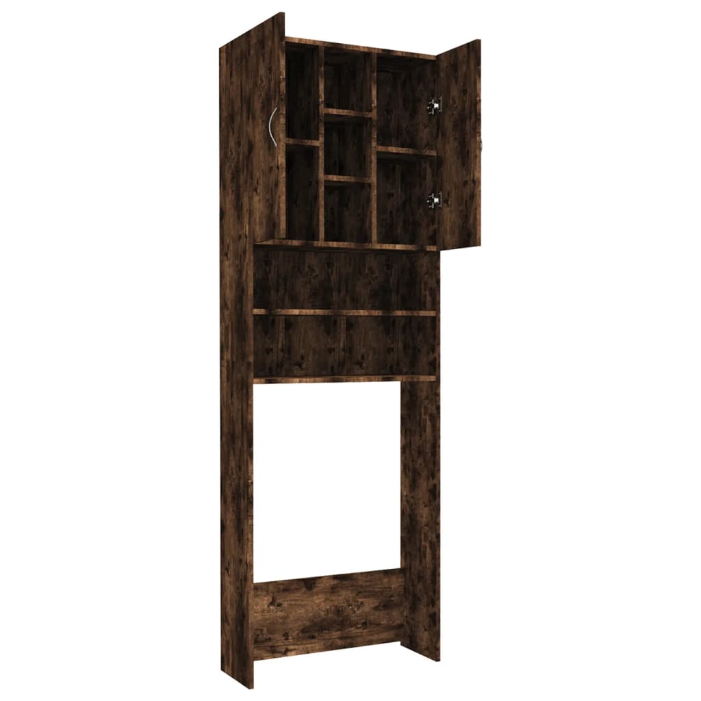Washing machine cabinet smoked oak 64x25.5x190 cm