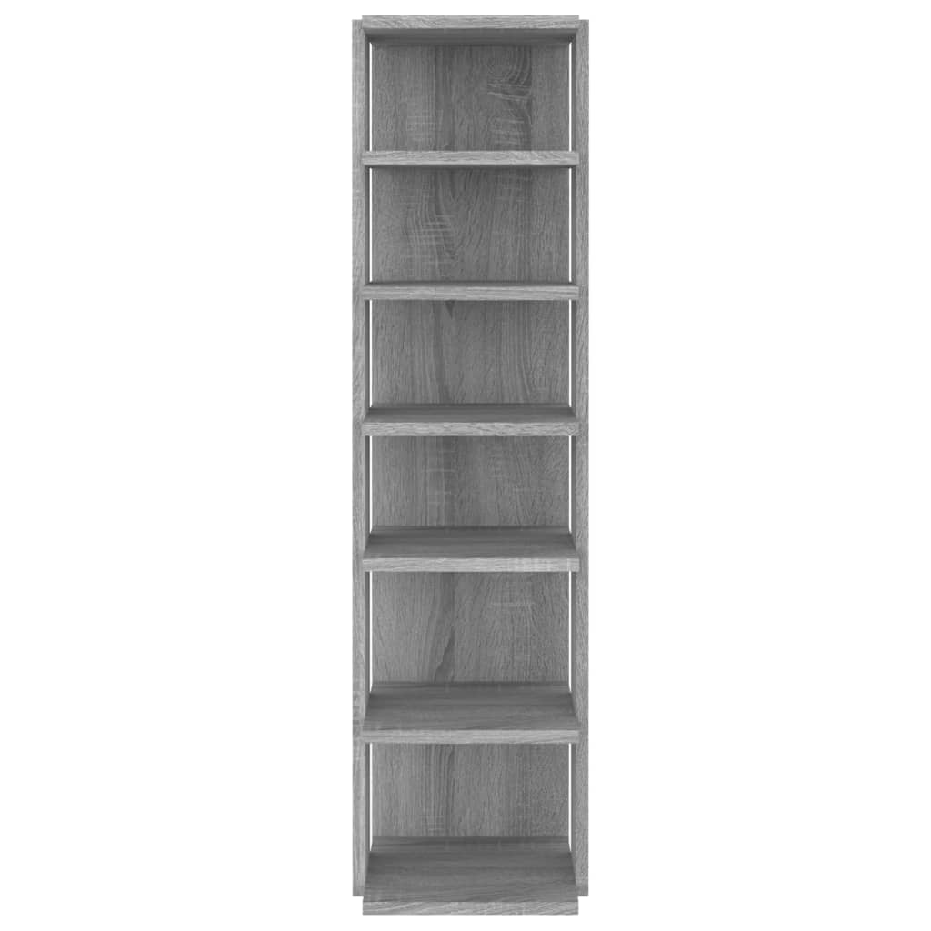 Étagères à chaussures 2 pcs. Gris Sonoma 27,5x27x102 cm en bois