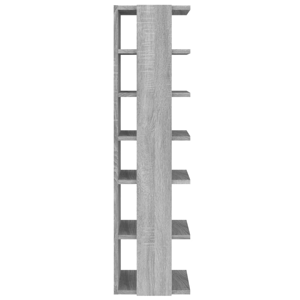 Étagères à chaussures 2 pcs. Gris Sonoma 27,5x27x102 cm en bois