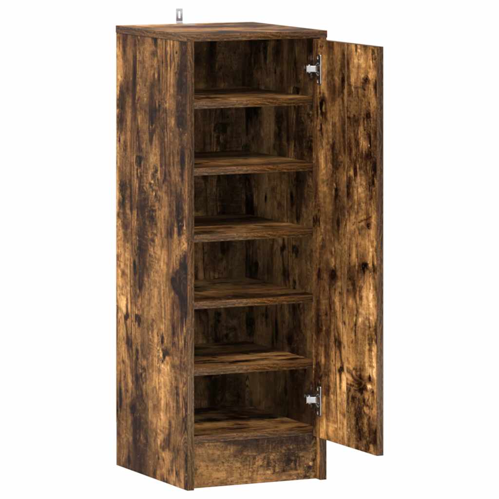 Shoe rack smoked oak 32x35x92 cm wood material