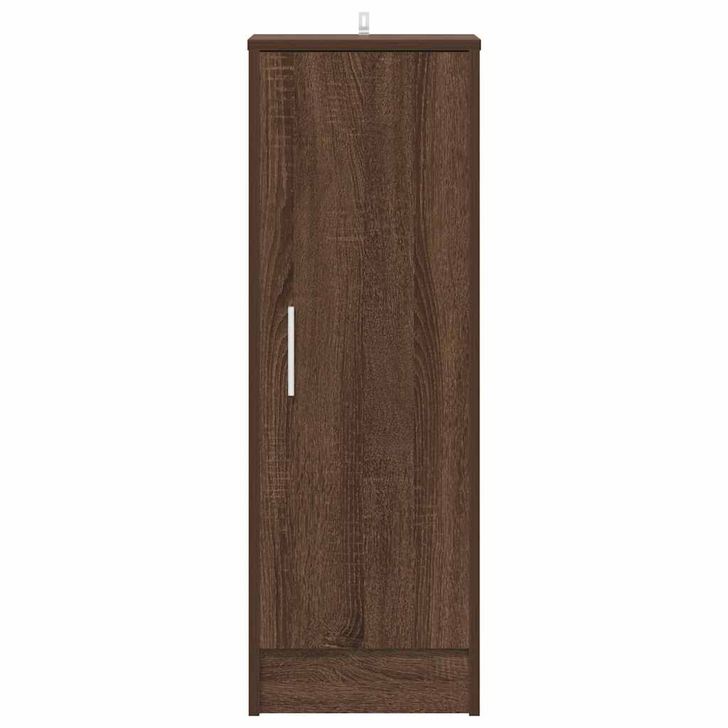 Étagère à chaussures aspect chêne marron 32x35x92 cm en bois