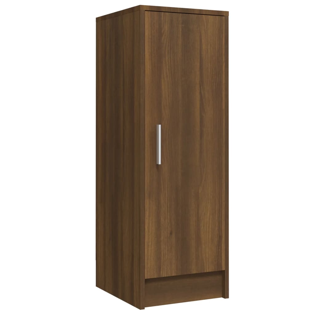 Étagère à chaussures aspect chêne marron 32x35x92 cm en bois