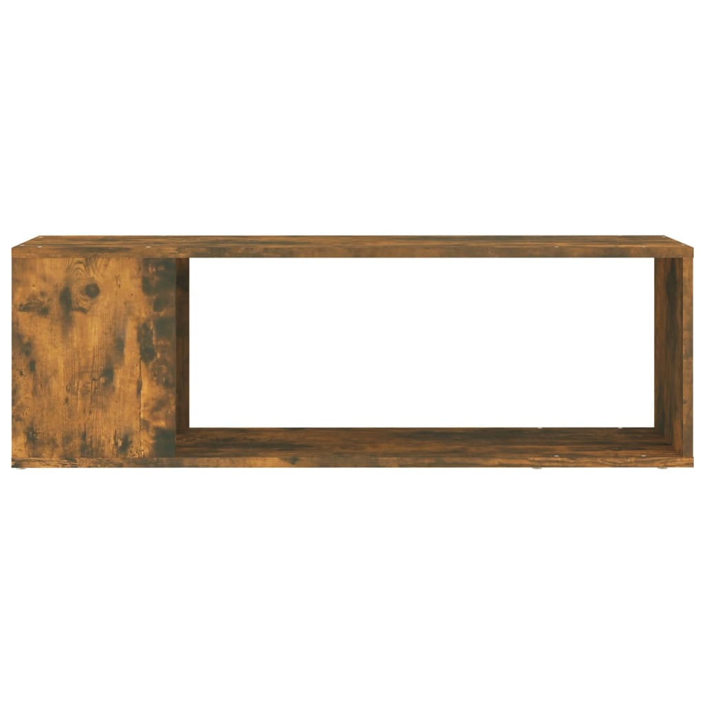 Meuble TV chêne fumé 100x24x32 cm matériau bois
