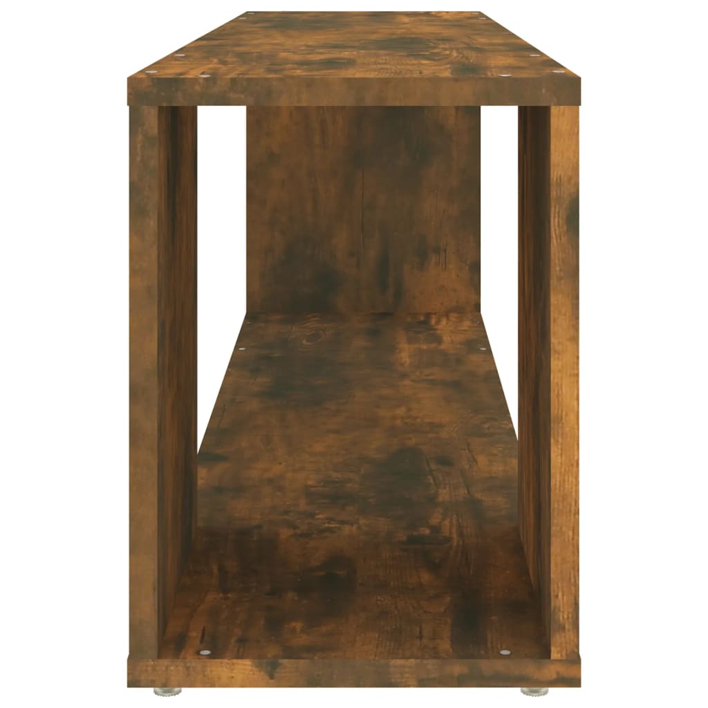 Meuble TV chêne fumé 100x24x32 cm matériau bois