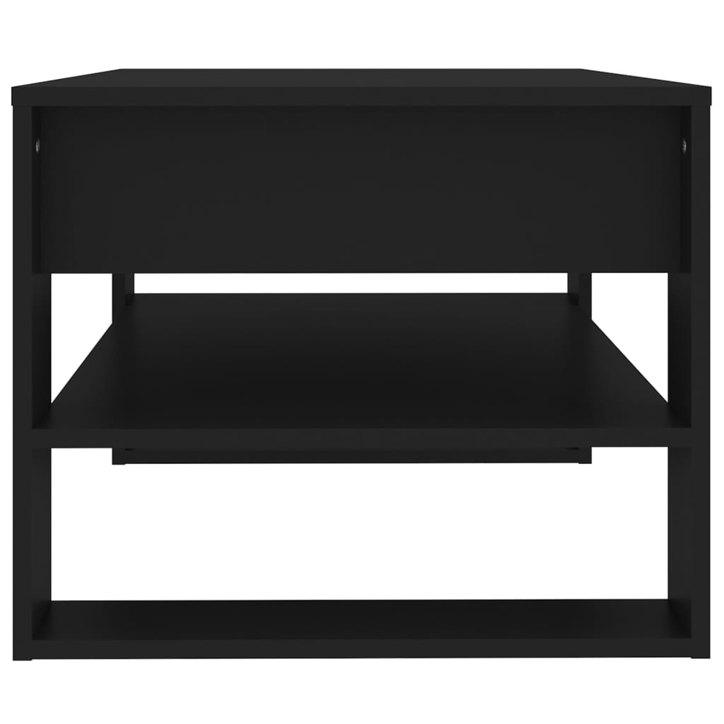 Coffee Table Black 102x55x45 cm Wood Material