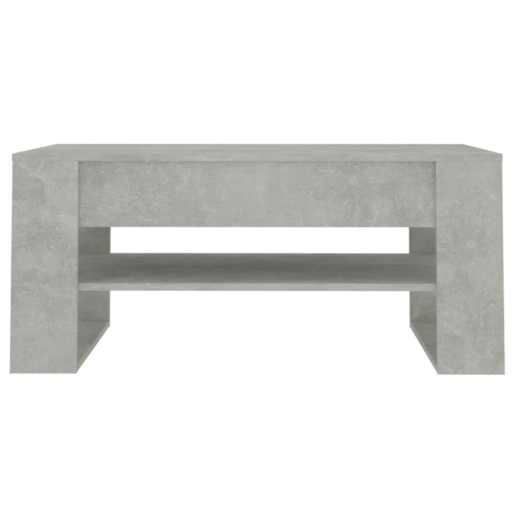 Table basse gris béton 102x55x45 cm en bois