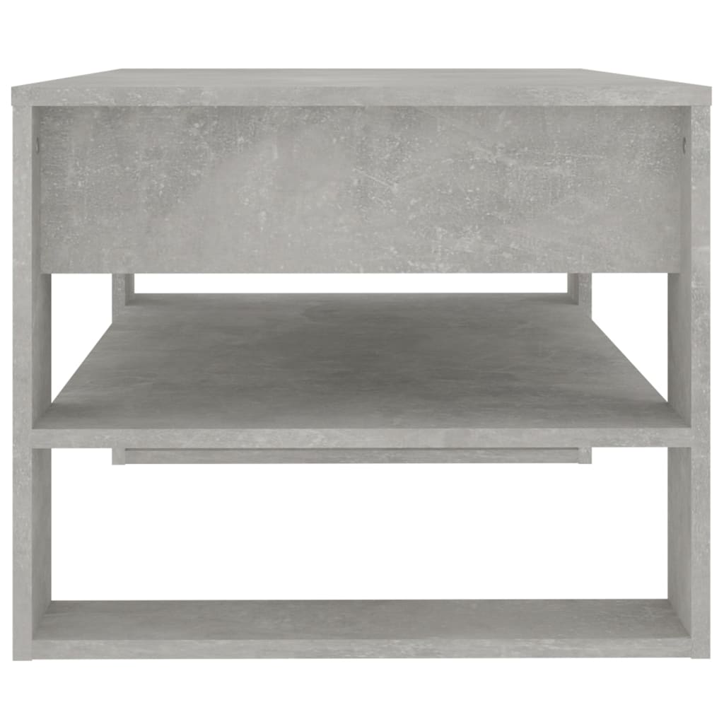 Table basse gris béton 102x55x45 cm en bois