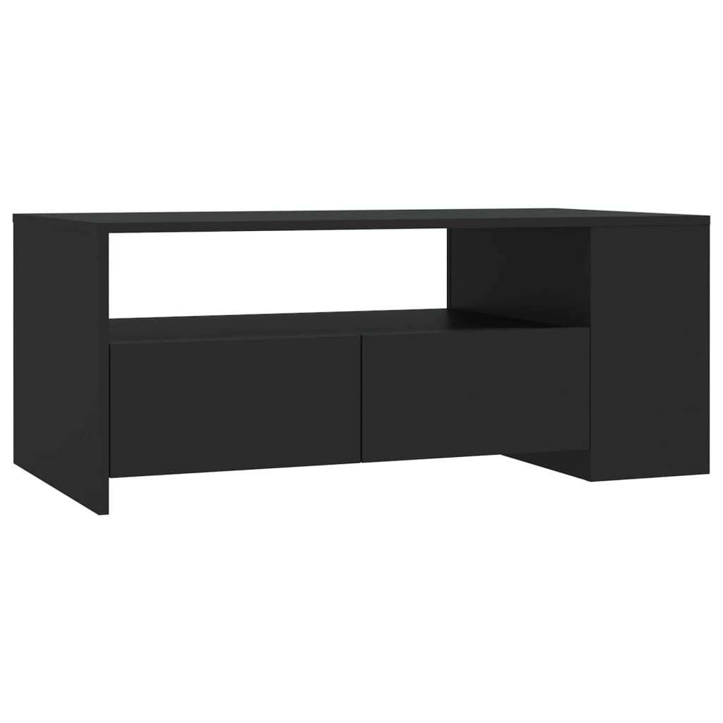 Coffee Table Black 102x55x42 cm Wood Material