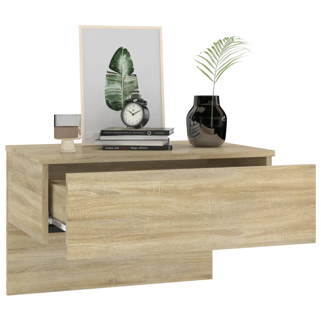 Wall-mounted bedside tables 2 pcs. Sonoma oak