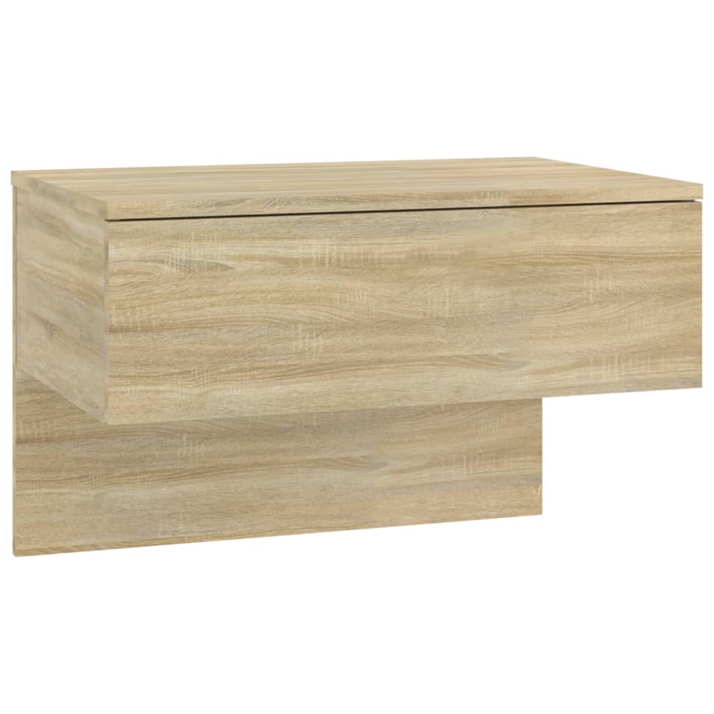 Wall-mounted bedside tables 2 pcs. Sonoma oak