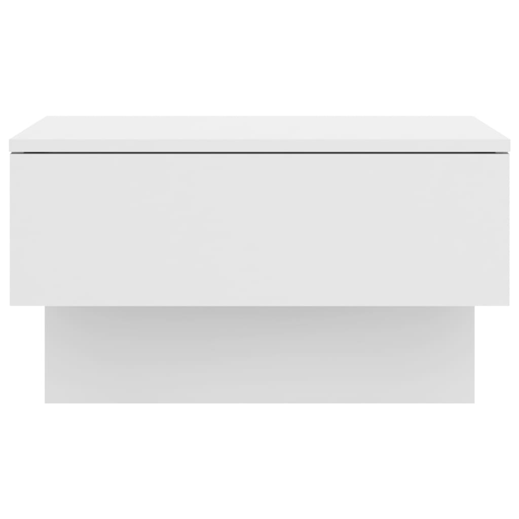 Wall-mounted bedside tables 2 pcs. High-gloss white