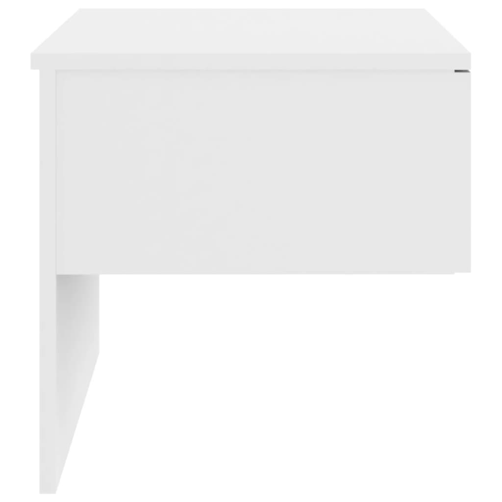 Wall-mounted bedside tables 2 pcs. High-gloss white