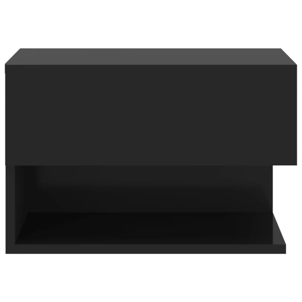Wall Bedside Tables 2 pcs. Black