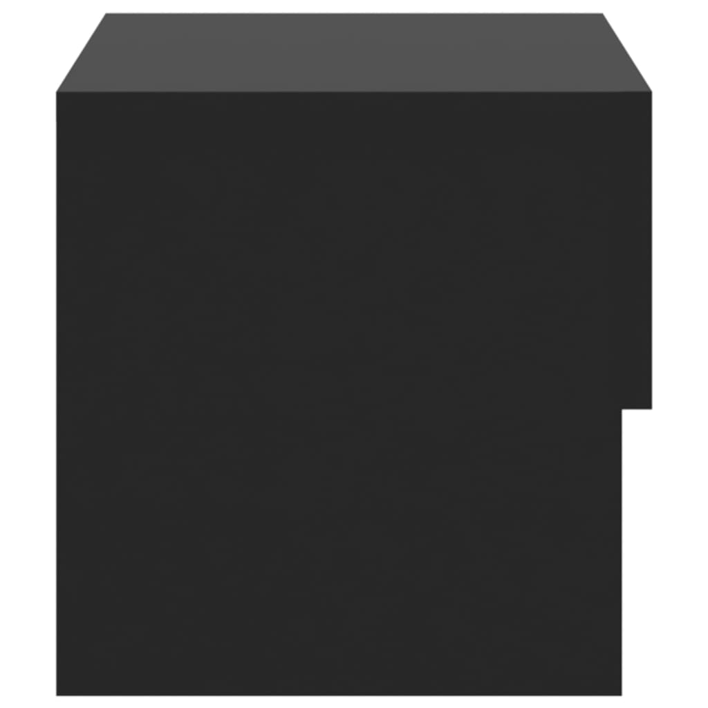 Wall Bedside Tables 2 pcs. Black