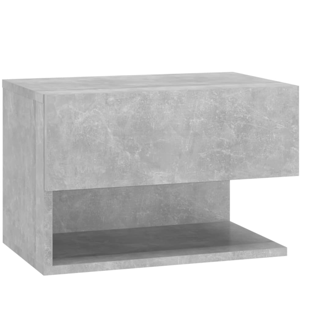 Wall-Mounted Bedside Tables 2 pcs. Concrete Gray