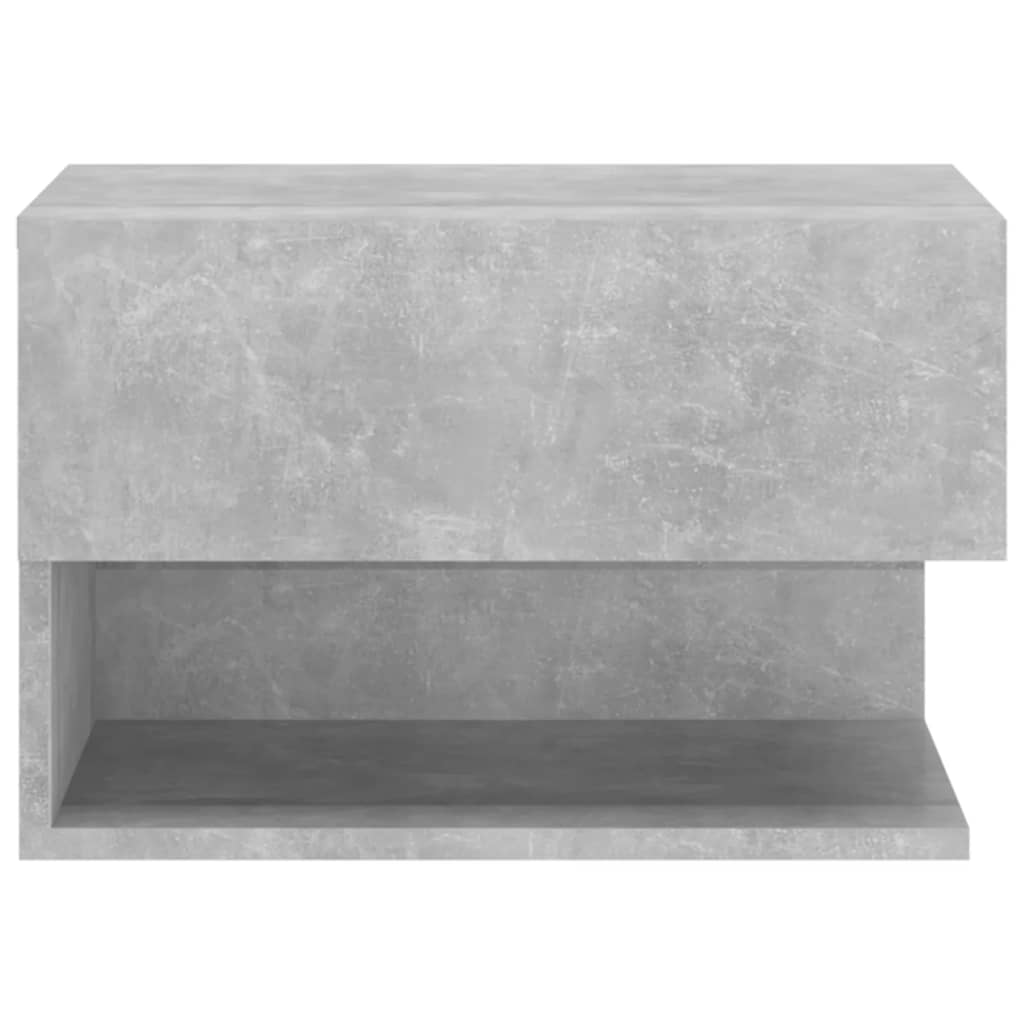 Wall-Mounted Bedside Tables 2 pcs. Concrete Gray