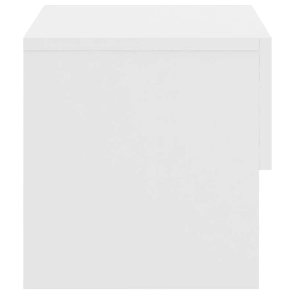 Wall-mounted bedside tables 2 pcs. High-gloss white