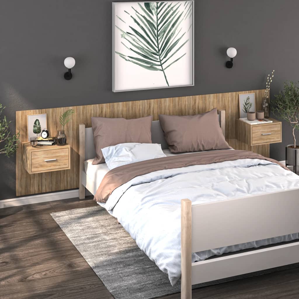 wall-mounted bedside table Sonoma oak